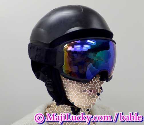 バートンのヘルメットにハイローラーを合わせたところ
